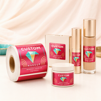 Étiquettes de produits cosmétiques, étiquettes d'emballage, rouleaux d'étiquettes personnalisées, film métallique, autocollants imperméables de qualité supérieure, fabricant