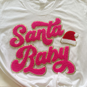 Bán Buôn 28Cm Santa Bé Chenille Vá Thư Lớn Handmade PVC Sắt May Giáng Sinh Các Bản Vá Lỗi Cho Quần Áo Appliqued Khăn Thiết Kế - Product Image 2