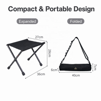 Tabouret pliable en fibre de carbone Areffa - Mobilier d'extérieur léger et portable pour le camping et la pêche, design minimaliste