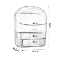 Boîte de rangement cosmétique multifonctionnelle transparente en PP, moderne, de luxe, écologique, sans BPA, anti-poussière, très vendue