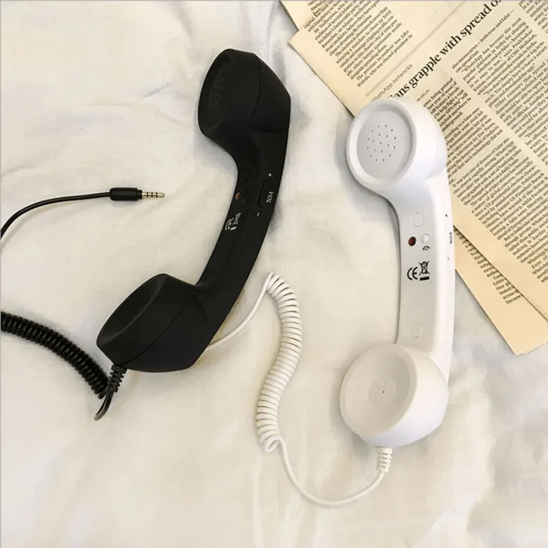 Classic Retro 3.5 Mm Comfort Phone Handset auricolari Mini Mic portatile altoparlante ricevitore per chiamate telefoniche per Iphone cellulare