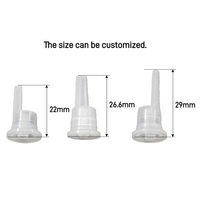 Bouchon réducteur d'orifice en plastique de 18 mm, insert compte-gouttes transparent, bouchon de bouteille d'huile essentielle, assemblage de col, taille personnalisée disponible