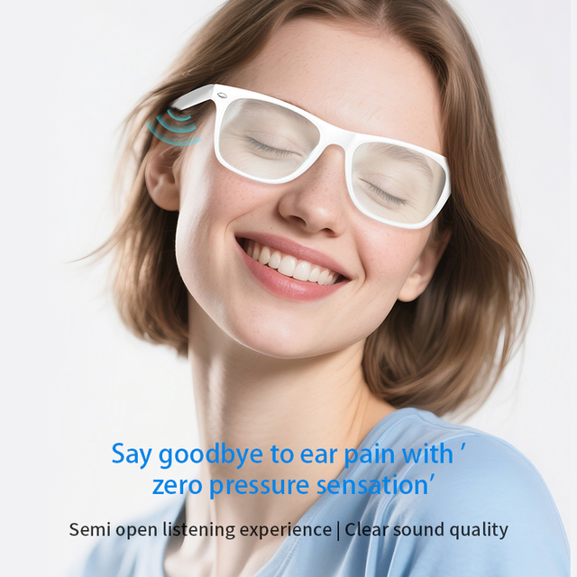 Hot A01 C Smart Glasses Wireless Call Music Playback Half Frame Smart Eyeglasses With Anti-Blue Light Sunglasses