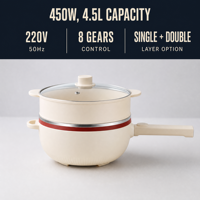 Cuisinière électrique multifonctionnelle de haute qualité et très demandée, 4,5 L, 450 W, Hoyt, vente en gros, antiadhésive, directement de l'usine