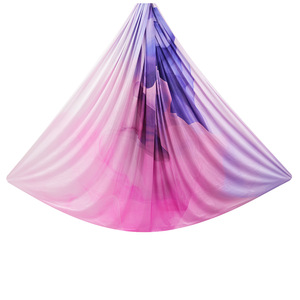 SANFAN Hamaca de yoga aérea personalizada Seda duradera con correa de extensión, Mosquetón de seda columpio aéreo <span class=keywords><strong>para</strong></span> el hogar - Product Image 4