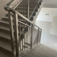 Rampe d'escalier en acier inoxydable soudé SS304 pour projets de balcon intérieur et extérieur
