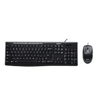 Ensemble clavier et souris filaires USB Logitech MK200 avec touches multimédias programmables et silencieuses - Stock disponible pour usage domestique/bureau