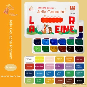 24-Color <span class=keywords><strong>Gouache</strong></span> Paint Set 30ml Jelly Suit Medium pour la <span class=keywords><strong>peinture</strong></span> sur toile pour les étudiants en art débutants enfants - Product Image 6