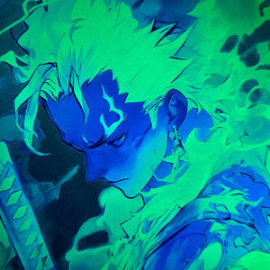 カスタムHolo Foilアートプリントデジタルホログラフィックペーパーネオンインクポスターゲームキャラクターアニメストリームルーム壁装飾ポスター - Product Image 5