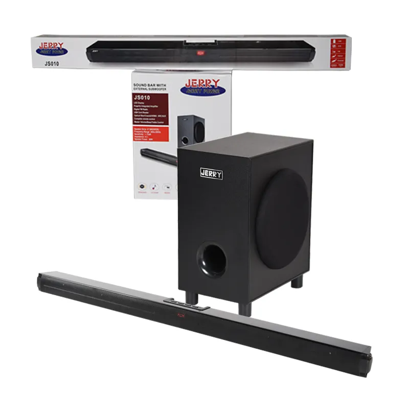 Nieuw Design Soundbar Stereo Geluid Home Theatre Systeem 5.1 Afstandsbediening Luidspreker Soundbar Met Subwoofer