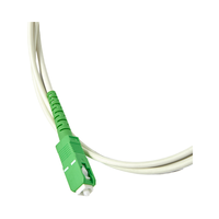 Jaket serat optik putih, 1M SC/APC-SC/APC Mode tunggal OS2 9/125um Simplex 2.0mm OD LSZH jaket ketat untuk WiFi 5G