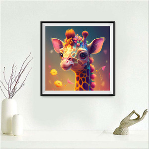 5d Artificielle Diamant Peinture Kits Pour Adultes Mignon Bébé <span class=keywords><strong>Girafe</strong></span> Animal Artificiel Diamant Peinture Diy - Product Image 4