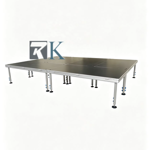 4 Legs 4x8ft Portable <b>Stage</b> Aluminum <b>Stage</b> Aluminum Alloy Modular <b>Platform</b> for Concert Events Wedding - Product Image 1