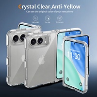 Étui pour iPhone Duo 18 Fold, film en verre transparent anti-jaunissement, résistant aux chocs, anti-traces de doigts, coussin d'air