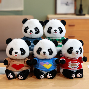 Peluche di <span class=keywords><strong>Panda</strong></span> con Maglione e Sciarpa, Morbido e Grande, Kawaii, Ottimo Regalo per Ragazzi e Ragazze - Product Image 1