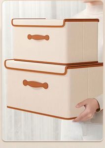 11LFolding <b>Clothes</b> <b>Storage</b> Bag Portable Wardrobe Sorting StorageBox with Reinforced Handle for Bedding Quilt Organizers Cabinets - Product Image 4