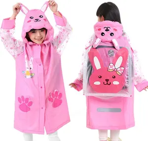New PVC fashion cartoon children's rain coat kids rain jacket with school thick poncho waterproof jacket for kids