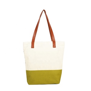 Sopurrrdy última moda de la mujer Lona de cuero hombro bolso de mano de algodón orgánico bolso bolsos de las señoras de bolso - Product Image 1