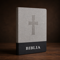 Bible espagnole catholique personnalisée en cuir PU, format sur mesure, impression de textes religieux sur papier fin, portable