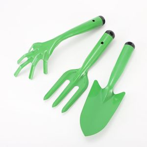 Garden Fork Stainless Steel Three Tines Green <b>Handle</b> For Gardening And Horticulture - Product Image 2