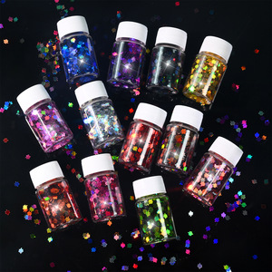 12 Colors Holographic Iridescent Autumn Maple Leaf Nail Glitter <b>Sequins</b> Nail <b>Art</b> Flakes for Nails Decoration - Product Image 5