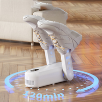 Nouveau Séchoir à Chaussures Électrique Intelligent Portable pour la Maison, à Température Constante et Minuteur, avec Quatre Barres Chauffantes, Pliable et Séchage Rapide, pour l'Hiver