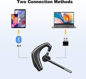 片耳Bluetoothイヤホン携帯電話ビジネスヘッドセットサポートカスタムMicrosoftチーム機能 - Product Image 4