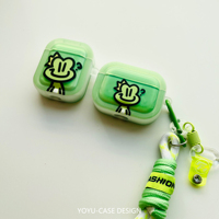 Étui de protection créatif drôle de conception de grenouille souriante Applefor pour AirPods Pro 2 1 3 4 génération étui pour casque Bluetooth sans fil