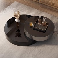 Table basse de salon moderne, luxueuse et durable, pliable, rotative, extensible, minimaliste, avec design créatif, de différentes tailles, pour les maisons.