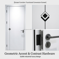 Yomoga High Quality Modern Flush Bedroom Bathroom Doors Solid Wood Door