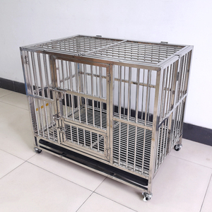 LIZE Sturdy Golden Retriever Samoyed Cat Outdoor Pet Toilet Stainless Steel Foldable <strong>Dog</strong> <strong>Cage</strong> Large and <strong>Small</strong> Size Button Kennel - Product Image 3