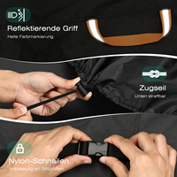 Housse de protection pour barbecue avec sangles à boucle, protection contre toutes les intempéries, ajustement universel pour barbecue à 2/3/4/5/6 brûleurs