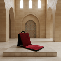 Chaise de méditation en gros personnalisable, tapis de prière pliable portable avec dossier pour le Ramadan et l'Aïd, pour musulmans orientaux