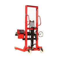 Chariot manuel hydraulique robuste pour fûts d'huile, transpalette rotatif mobile pour fûts, élévateur à fûts pour entrepôt