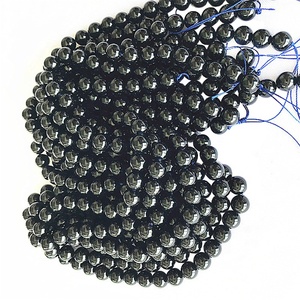 Ónix negro ronda granos 6mm 8mm 10mm negro piedras preciosas Beads16'' completo Strand - Product Image 2