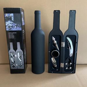 Kit cadeau d'accessoires pour le vin Kit d'ouverture de <span class=keywords><strong>tire</strong></span>-<span class=keywords><strong>bouchon</strong></span> pour bouteille verseur et <span class=keywords><strong>bouchon</strong></span> dans bouteille fantaisie cadeau de la Saint-Valentin noir - Product Image 2