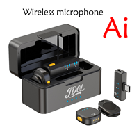 AI Smart Noise Cancellation Wireless Lavalier Microphone 2.4GHz Magnetic Lapel Camera Microphone for Mobile Phone Vlogging Mic