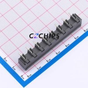 122-M-211/08 Plug-in Terminal Block Through hole Component (THT),P=7.5mm Connector 1x8P 7.5mm Gray Right Angle Pin - Product Image 2