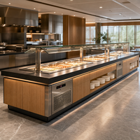 Personnalisation en usine Plusieurs styles disponibles Table de buffet Comptoir de stockage d'aliments en libre-service