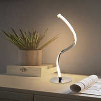Lampe de chevet LED moderne et simple à spirale, 3 modes de couleur, lampe de table intelligente