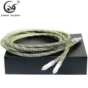 <span class=keywords><strong>Cable</strong></span> de Audio RCA a RCA YIVO XSSH 7N PCOCC + Carcasa de PVC, Conector de Latón Chapado en Rodio, Blindaje Trenzado, Extensión para Altavoces - Product Image 4