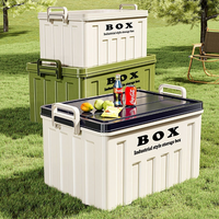 Bacs de rangement extérieurs classiques carrés en PP moulé par injection, durables et écologiques, pour la cuisine, les jouets, les outils et la maison