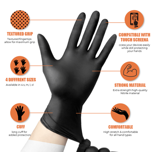 ถุงมือไนไตรล์สำหรับทำความสะอาดร้านทำเล็บสปาในสวนออกแบบโลโก้ได้ตามต้องการ - Product Image 6