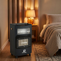 Chauffage portable à propane 14K BTU avec armoire en fer, éclairage, thermostat réglable, protection contre la surchauffe pour chambre et salon, certifié CE