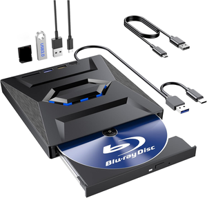 <span class=keywords><strong>Lecteur</strong></span>-<span class=keywords><strong>graveur</strong></span> <span class=keywords><strong>Blu</strong></span>-<span class=keywords><strong>ray</strong></span> portable avec USB 3.0 Type-C et carte SD, <span class=keywords><strong>lecteur</strong></span> de DVD et CD-ROM +/-RW, lecteurs <span class=keywords><strong>Blu</strong></span>-<span class=keywords><strong>ray</strong></span> externes pour <span class=keywords><strong>PC</strong></span> portable et ordinateur de bureau - Product Image 1