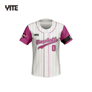 Grosir kustom jersey bisbol dibuat sesuai pesanan kaus baseball retro sublimasi kaus bisbol kustom - Product Image 2