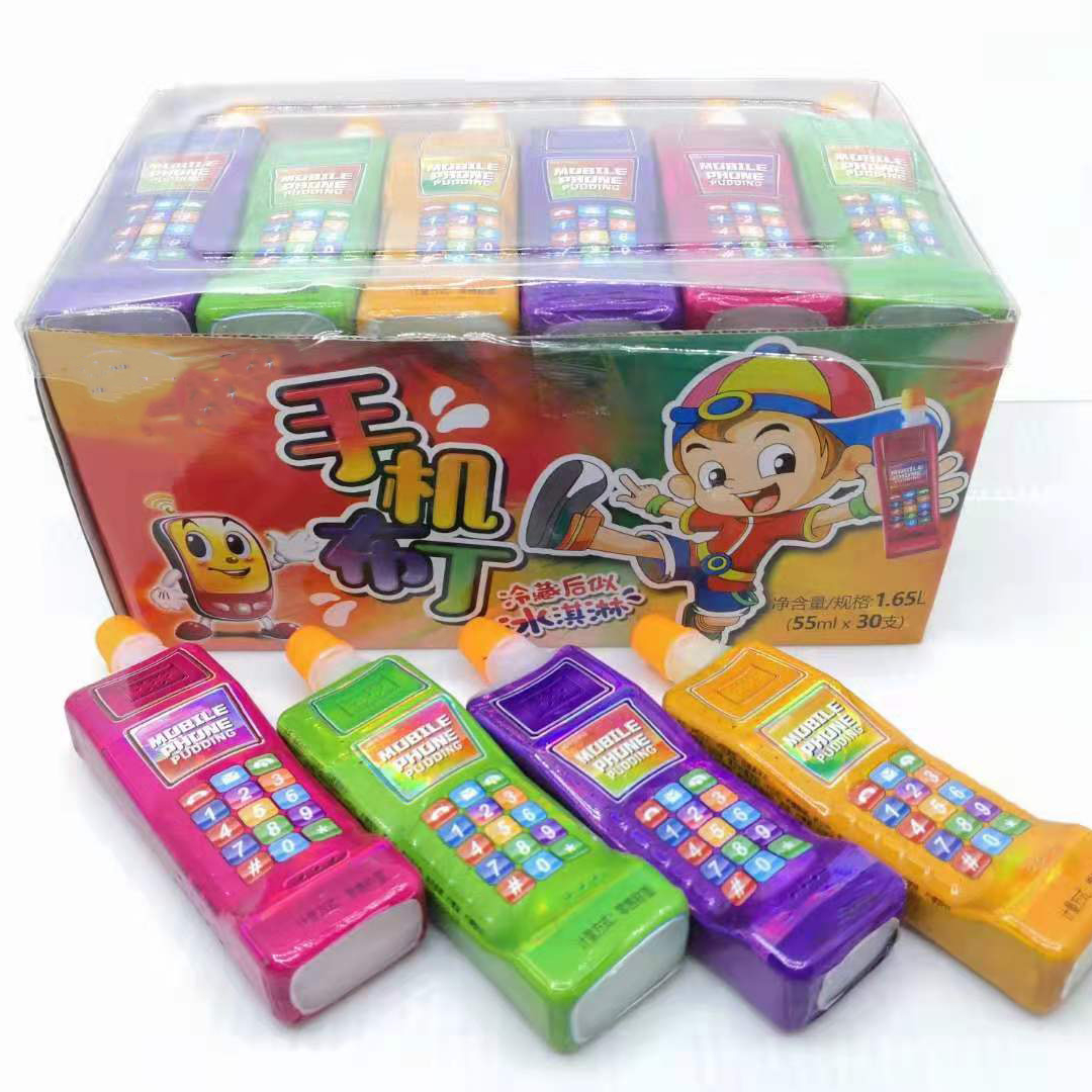 mobil phone pudding jelly cellphone candy liquit candy spray toy candy
