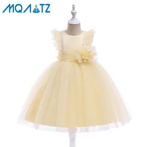 MQATZ, лидер продаж, пышное платье принцессы с цветами для девочек, Вышитое Тюлевая пачка, платья для выступлений, L5500