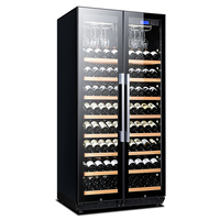 Réfrigérateur à boissons à double porte, réfrigérateur à vin, étagères réglables, contrôle de la température par écran tactile, contrôle de l'humidité, réfrigération