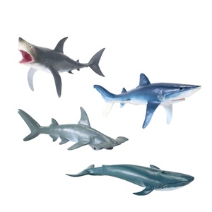 Jouets en plastique creux de 8 pouces pour enfants, collection cadeau, animaux marins requins - Product Image 1